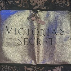 Victoria's Secret Metallic Gold Travel Tote Bag